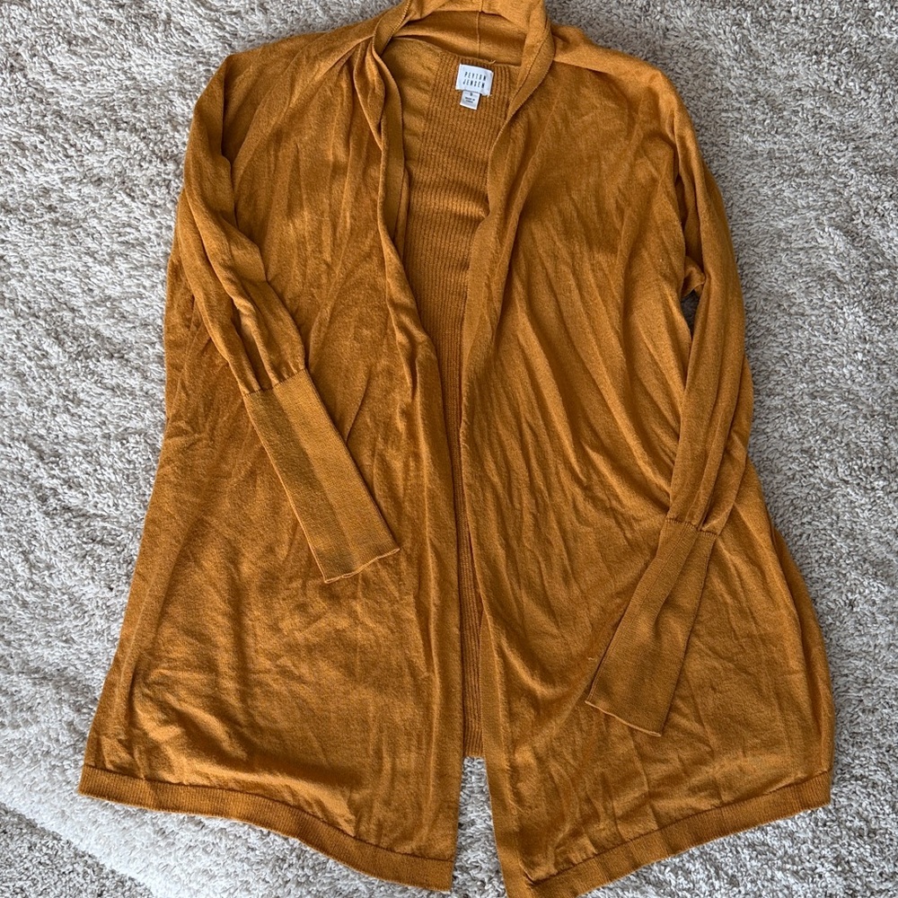 Cozy Amber Open Front Cardigan - Picture 1 of 7